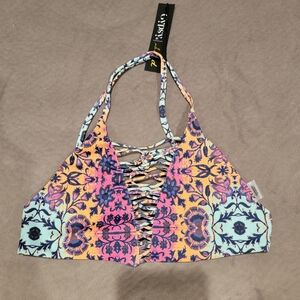 Anthropologie Gypsy 05 Sand Multi-colored bikini top Size S